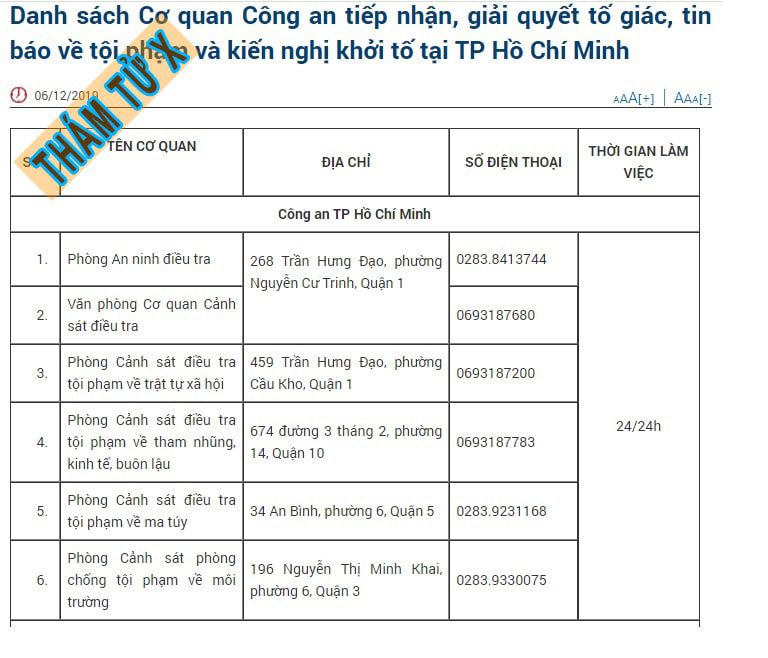 đường dây nóng tố cáo lừa đảo hồ chí minh