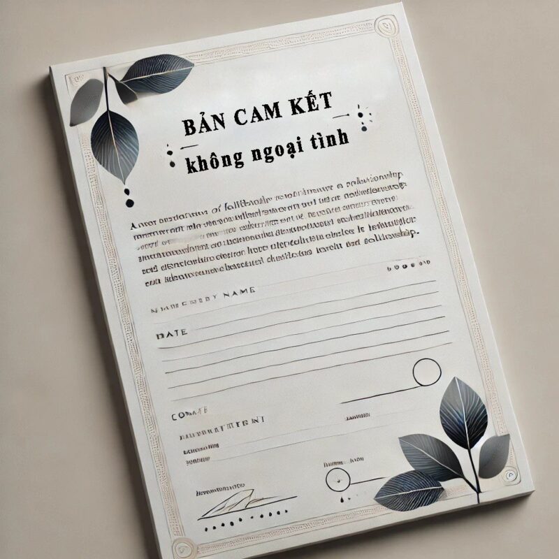 bản cam, kết không ngoại tình